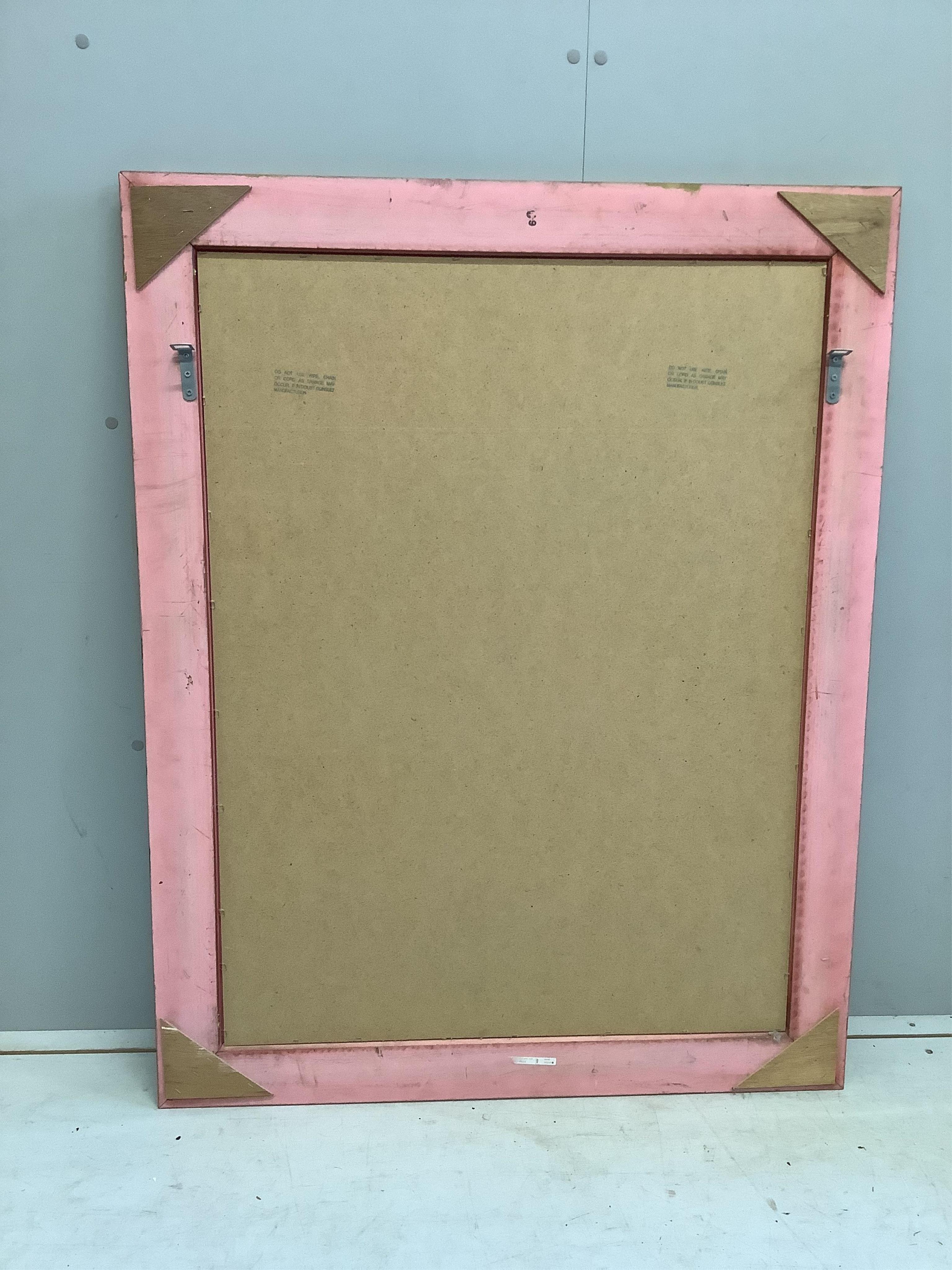 Two reproduction rectangular gilt composition wall mirrors, largest width 93cm, height 119cm